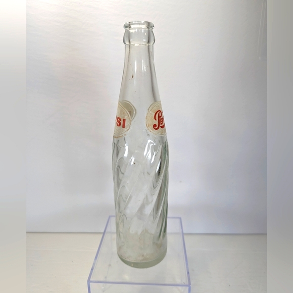 Vintage 1973 Pepsi Cola 10oz Bottle Clear Glass - Picture 4 of 4